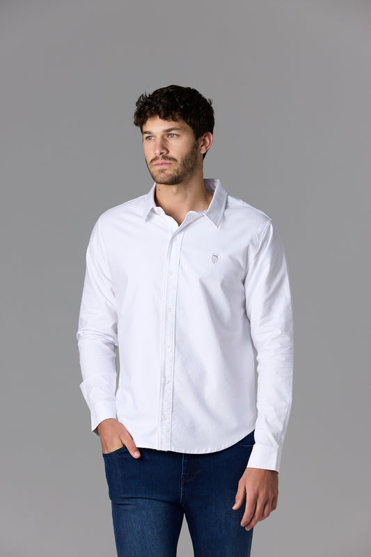 SOW 2 ECOM white button-down shirt on man