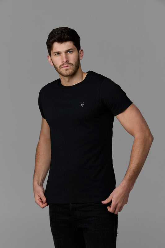 SOW ECOM Black Crew Neck T-Shirt