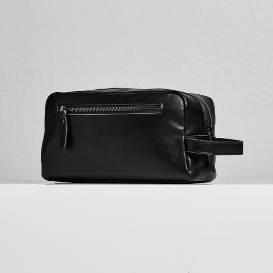 Black Leather Dopp Kit