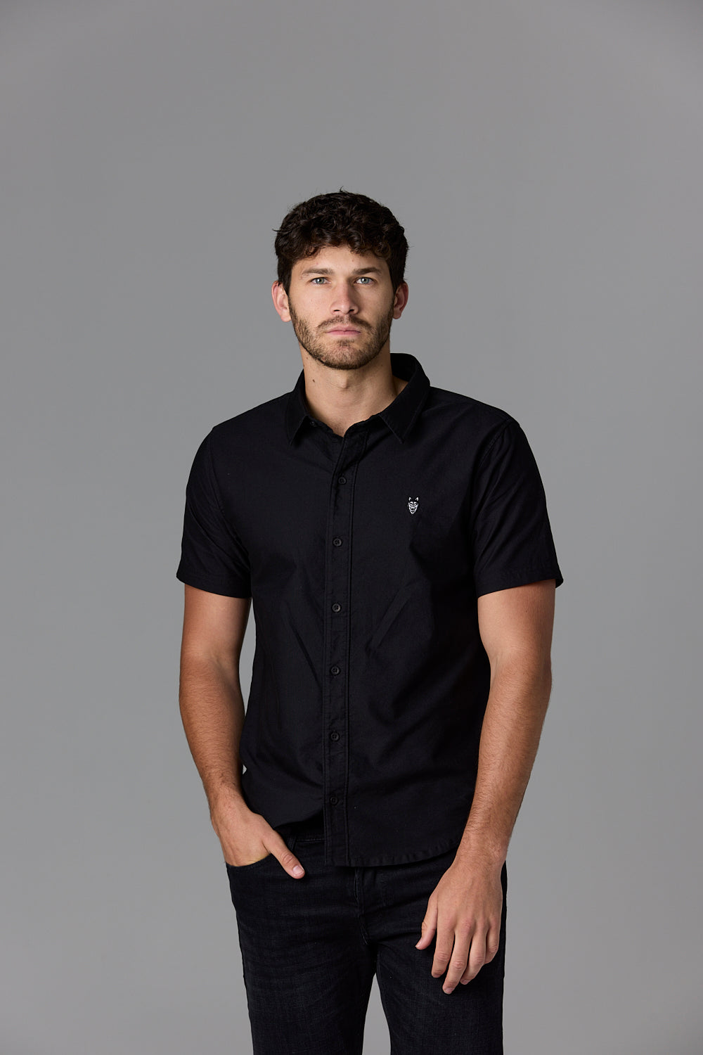Men's black short sleeve shirt - SOW_2_ECOM_WEB_06