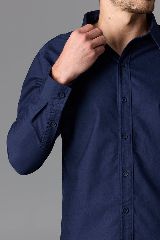Navy blue button-down shirt - SOW_2_ECOM_WEB_105