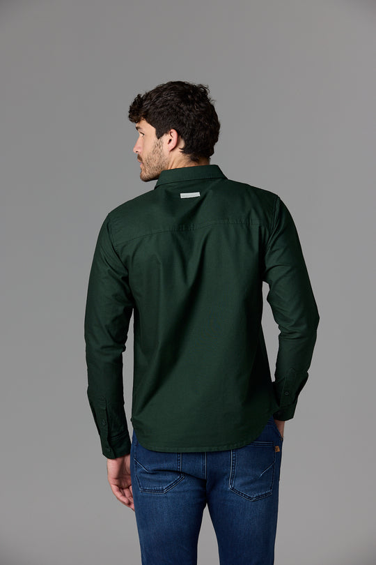 SOW 2 ECOM Dark Green Button-Up Shirt