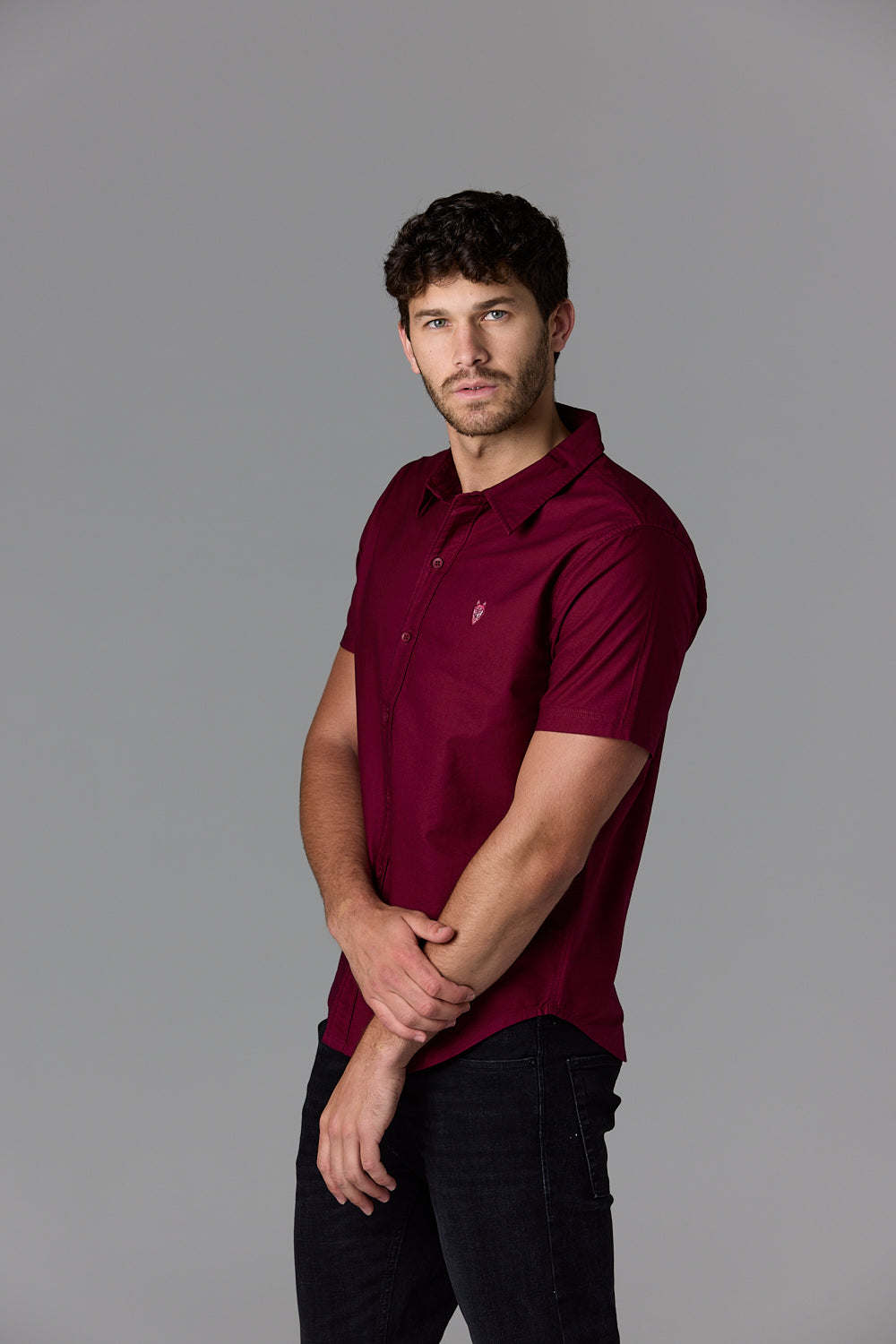 Men's red short sleeve shirt from ECOM web collection