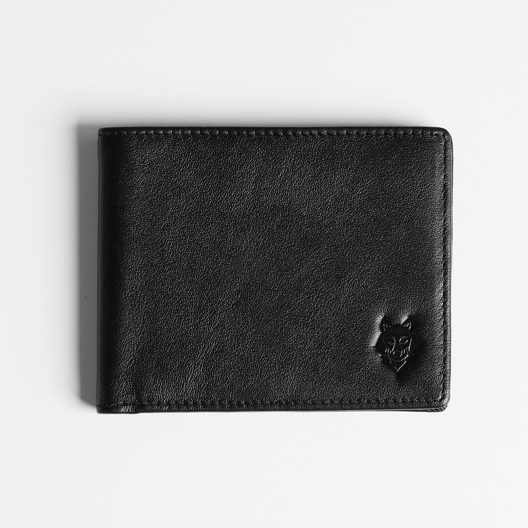 Black leather wallet