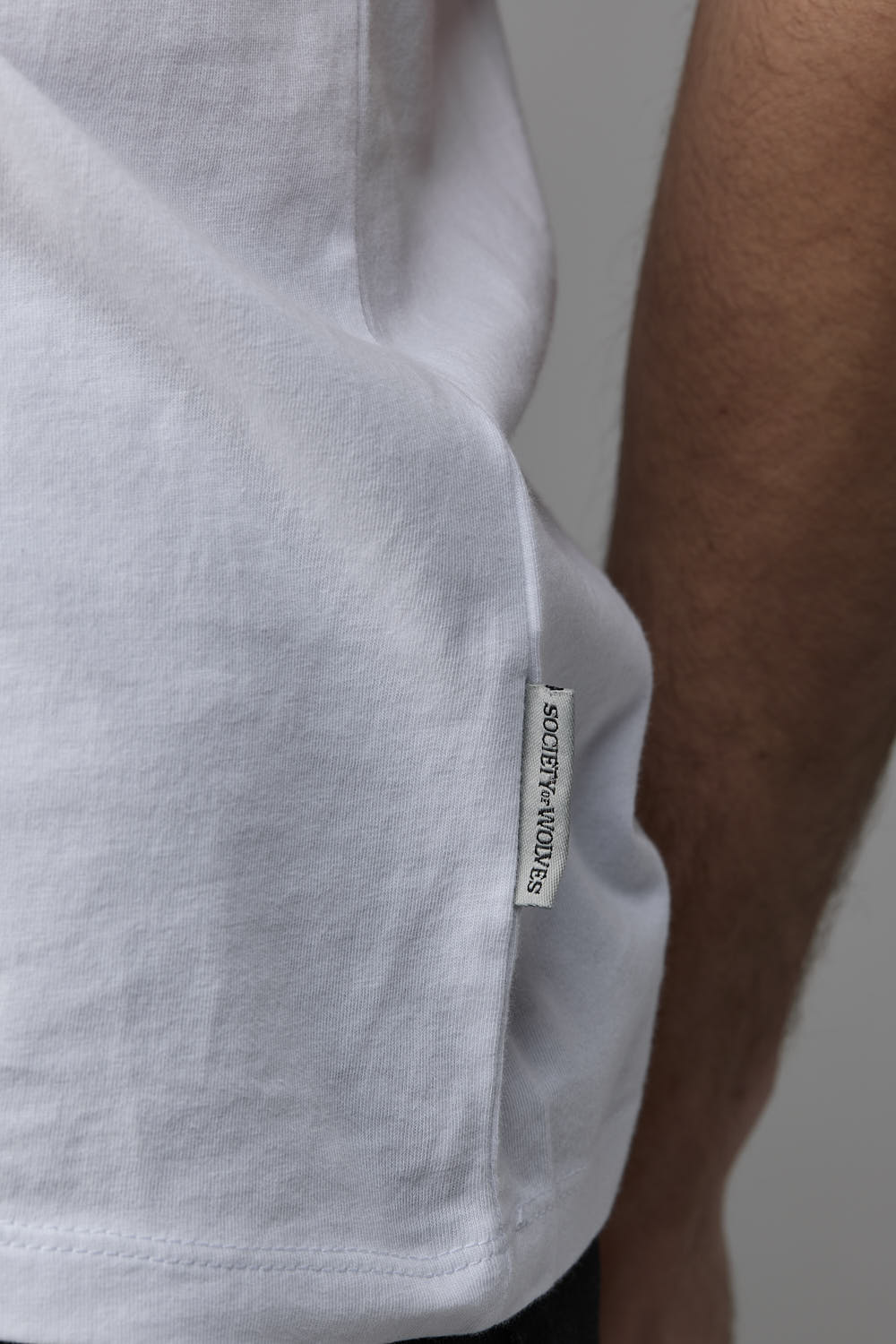 SOW ECOM white t-shirt with brand label