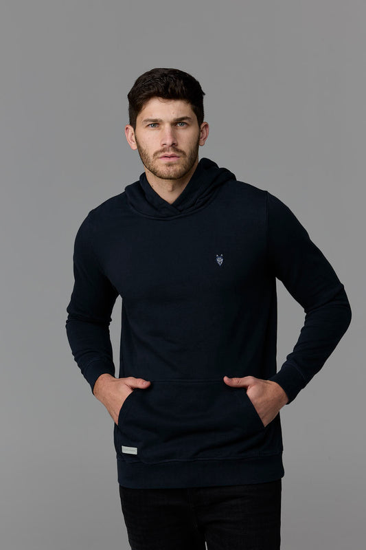 SOW ECOM - Man wearing navy hoodie