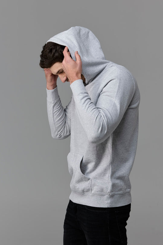 SOW ECOM Hoodie - Man in Grey Hoodie