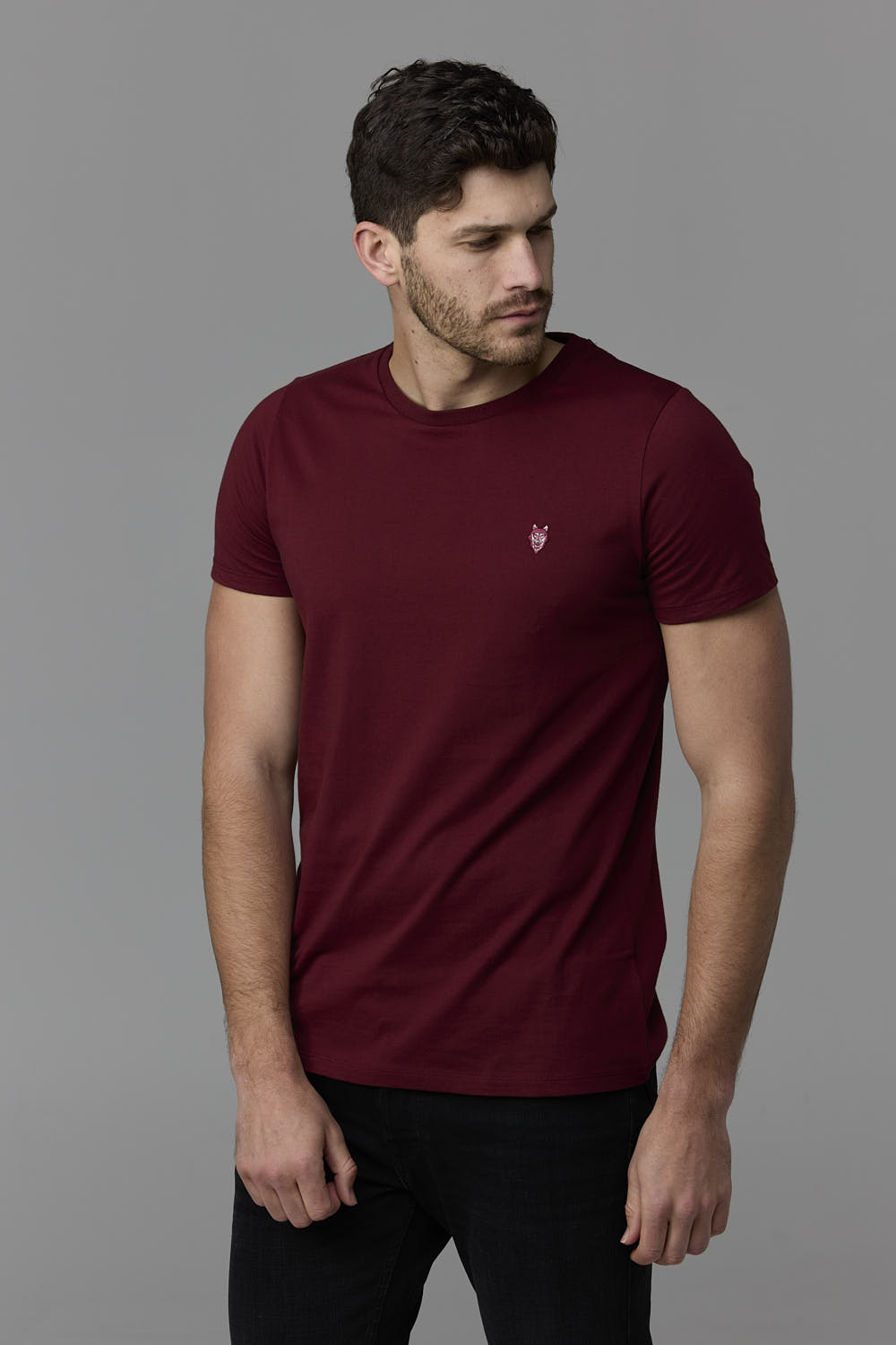 Men's maroon t-shirt - SOW_ECOM_WEB_441