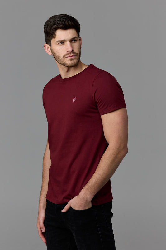 SOW ECOM - Man in maroon t-shirt