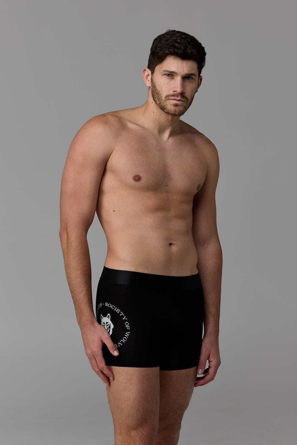 SOW ECOM Black boxer briefs on male model