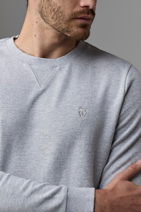 SOW ECOM - Grey sweatshirt on man