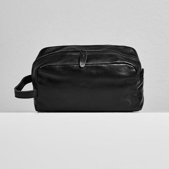 Black Leather Dopp Kit