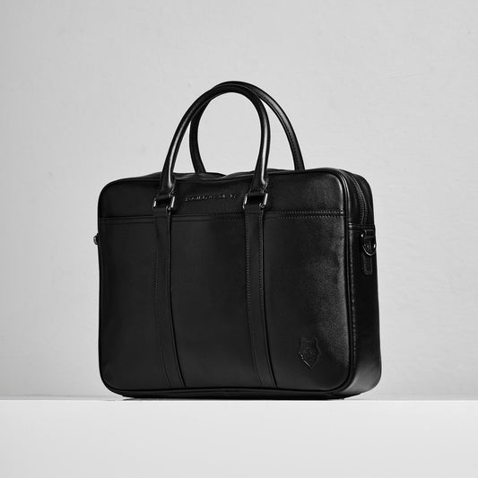 Black leather SOW briefcase