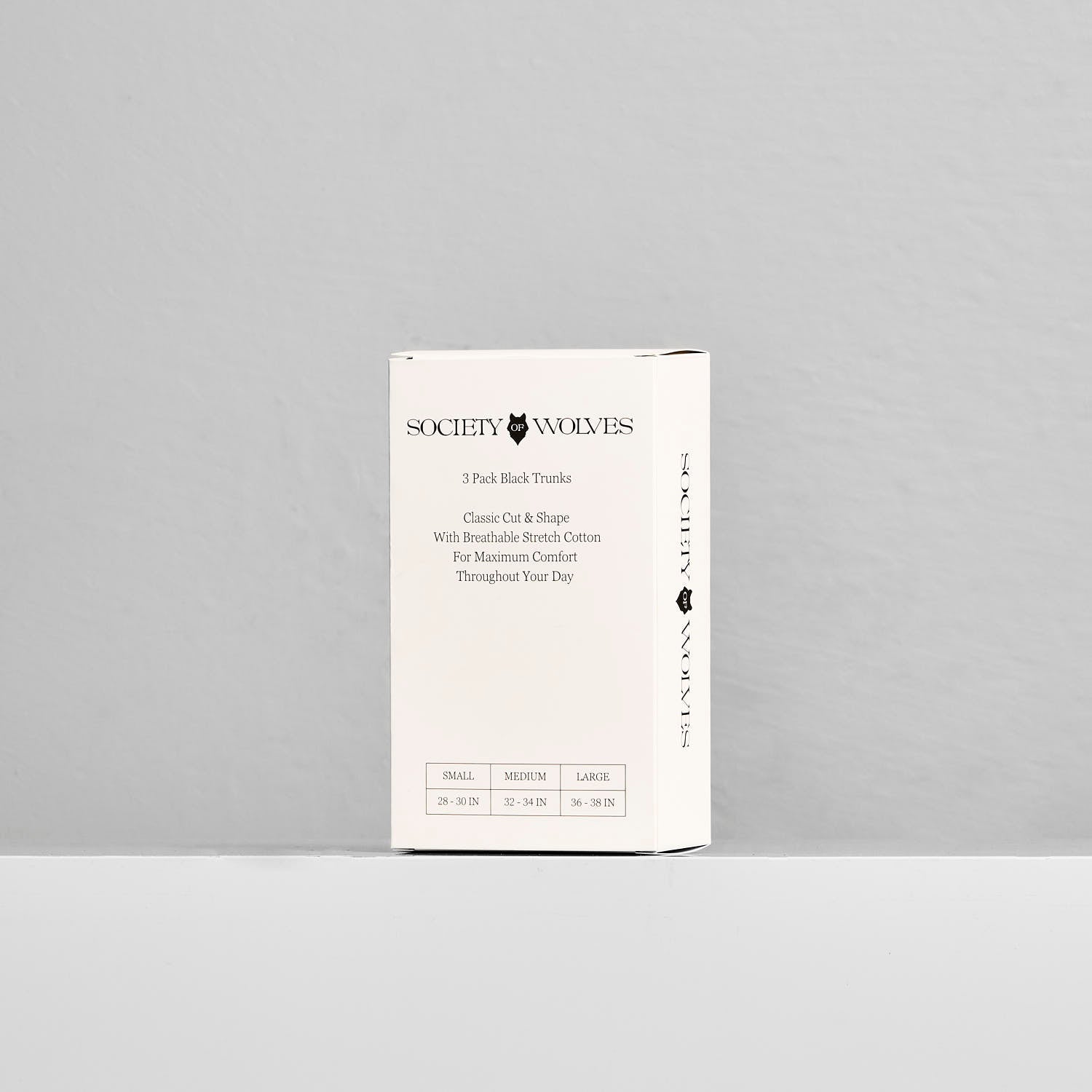 Society Wolves 3-Pack Black Trunks